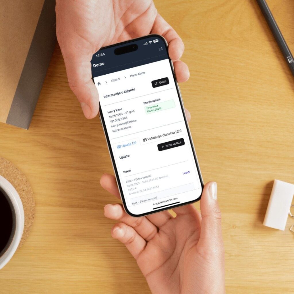 Aplikacija za teretane